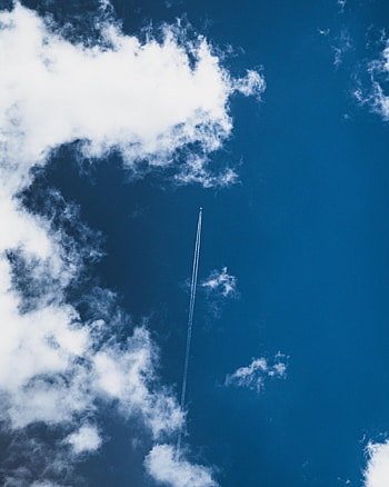 Sky, Smoke, Clouds, Miscellanea, Miscellaneous, Plane, Airplane HD phone wallpaper