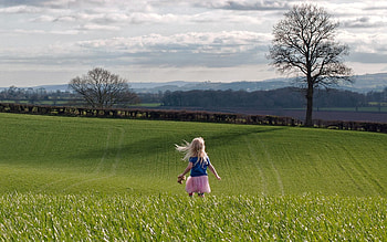Trees, Grass, Miscellanea, Miscellaneous, Field, Child HD wallpaper