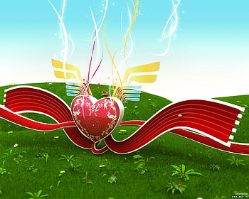 3D-Love, heart, 3d, love HD wallpaper