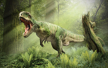 Dinosaur , Mesozoic theme, Digital art, Captivating visuals HD wallpaper