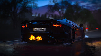 Forza horizon 3, Lamborghini Aventador, sports car, video game HD wallpaper
