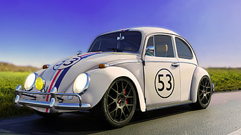 Herbie movies, 3D art HD wallpaper