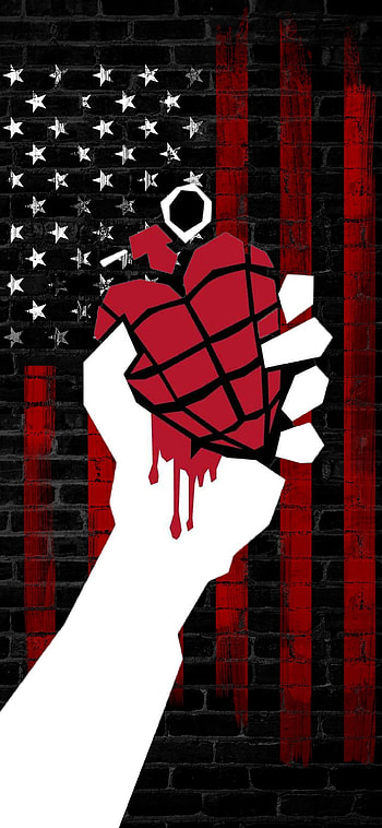 American Idiot, red, art, green, day HD phone wallpaper