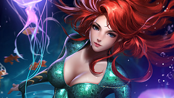 Mera Fantasy Art , mera, superheroes, fantasy-girls, artist, artwork, digital-art HD wallpaper
