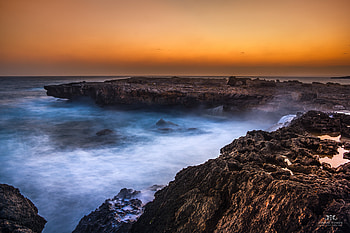 Nature, Sunset, Rocks, Horizon, Fog, Cliff HD wallpaper