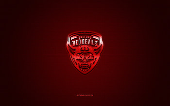 Salford Red Devils, English rugby club, red logo, red carbon fiber background, Super League, rugby, Greater Manchester, England, Salford Red Devils logo HD wallpaper