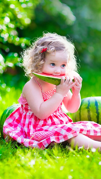 Cute Summer, Baby Kids, Grass background HD phone wallpaper