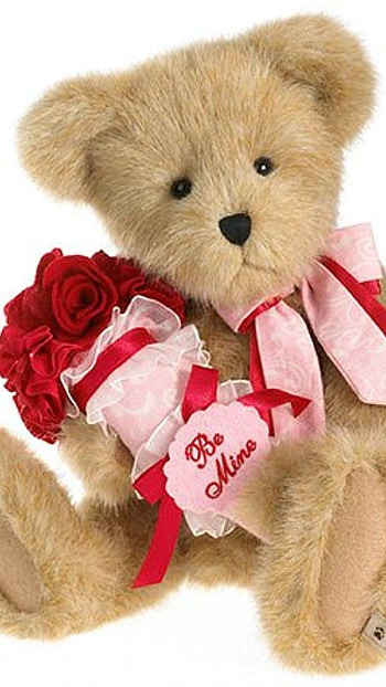 Cute Teddy, Red Rose HD phone wallpaper