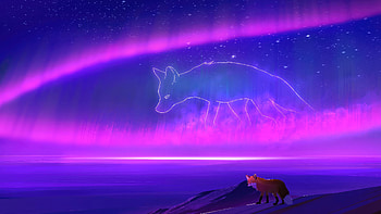 Fox Unique Encounter, fox, artist, artwork, digital-art, deviantart HD wallpaper