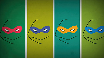 TMNT (2003) — Colorful Turtle Masks, Teenage Mutant Ninja Turtles (2003) HD wallpaper