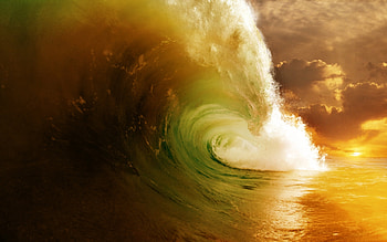 Landscape, Sea, Waves HD wallpaper