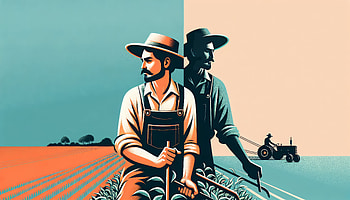 Vintage Farmer Duo, Farmer, Farming, Agriculture, vintage, illustration HD wallpaper