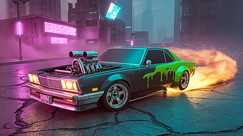 Midnight Neon Drift — Ultra, Drifting, muscle car, hot rod, classic car HD wallpaper