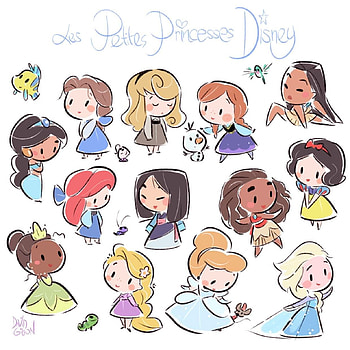 Kawaii Disney Princess, Cute Kawaii Disney HD wallpaper