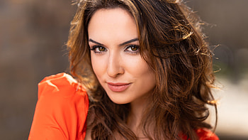 Closeup View Of Girl Model Is Wearing Red Dress Standing In Blur Background Girls HD wallpaper