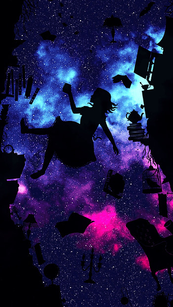 Wonderland, magenta, art HD phone wallpaper