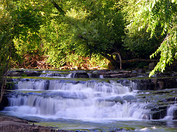 God's Beauty, trees, waterfall, beautiful, nature, water, rocks, forest HD wallpaper