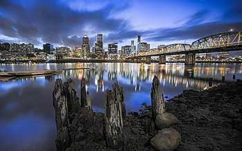 New York, river, architecture, skyscrapers, fun, cool HD wallpaper