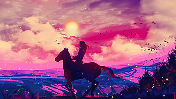Horse Dream Ride , horse, artist, artwork, digital-art, artstation HD wallpaper