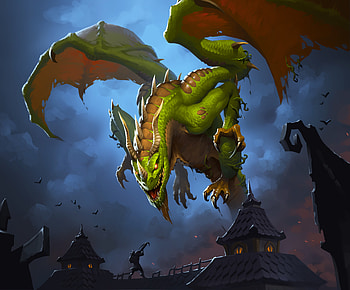 Marsh Drake, Dragon, Hearthstone: Heroes of Warcraft HD wallpaper