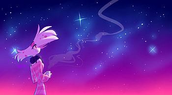 Angel Stargazing (art By 16th Aria On Tumblr): HazbinHotel, Hazbin Hotel Angel Dust HD wallpaper