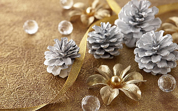 SILVER AND GOLD, decorations, silver, gold, christmas HD wallpaper