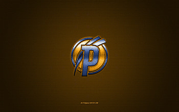 Puskas Academy FC, Hungarian football club, yellow logo, yellow carbon fiber background, Nemzeti Bajnoksag I, football, NB I, Felcsut, Hungary, Puskas Academy FC logo HD wallpaper