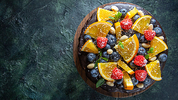 Cake, dessert, fruit, food HD wallpaper