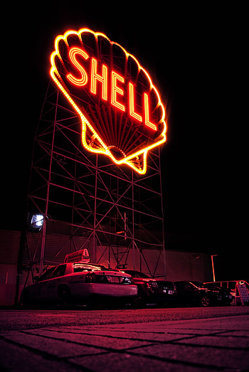 Cities, Night, Neon, Inscription, Sign, Signboard, Street, Shell HD phone wallpaper