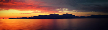 Corsica Island, Sunset silhouette, Landscape astronomy, Nature HD wallpaper