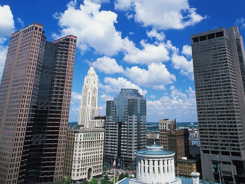 Columbus Skyline Ohio, sky, nice HD wallpaper