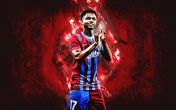 Ansu Fati, FC Barcelona, Spanish footballer, portrait, burgundy stone background, Ansu Fati art, La Liga, football HD wallpaper