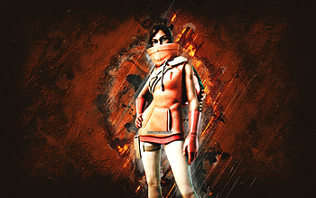 Fortnite Hood Down Hopscotch Skin, Fortnite, main characters, orange stone background, Hood Down Hopscotch, Fortnite skins, Hood Down Hopscotch Skin, Hood Down Hopscotch Fortnite, Fortnite characters HD wallpaper