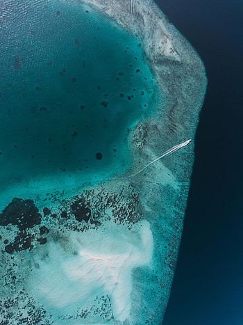 Nature, Water, View From Above, Ocean, Boat HD phone wallpaper
