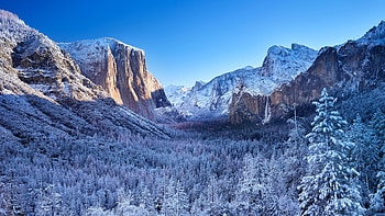 Yosemite Winter Morning , yosemite, valley, nature, mountains, morning HD wallpaper