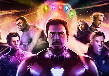 Avengers: infinity war, iron-man, superheroes, art HD wallpaper