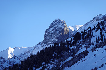 Nature, Sky, Mountains, Snow, Snow Covered, Snowbound, Slope HD wallpaper