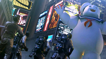 Marshmallow, Ghostbusters, Movies, remastered version HD wallpaper