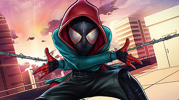 Spider Man Miles Shooter, spiderman, superheroes, artwork, artist, artstation HD wallpaper