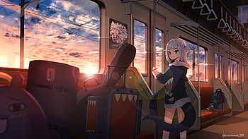 Cover Corp Hololive , anime-girl, anime, artist, artwork, digital-art, artstation HD wallpaper