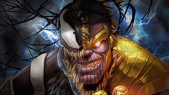 Venom Thanos Mashed, venom, thanos, superheroes, artist, artwork, digital-art, artstation HD wallpaper