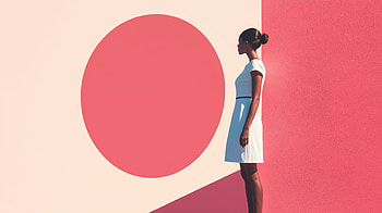 Preppy Woman for Stylish Backgrounds, woman, preppy, minimalist, geometric, fashion HD wallpaper