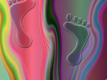 Foot marks, colors, foots HD wallpaper