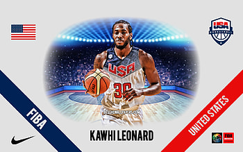 Kawhi Leonard, United States national basketball team, American Basketball Player, NBA, portrait, USA, basketball HD wallpaper