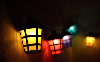 Colorful mood lantern, Whimsical charm, Vibrant colors, Lively ambiance HD wallpaper