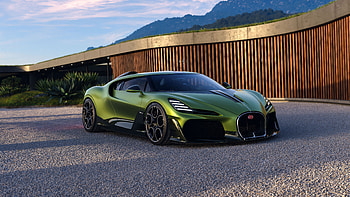 Bugatti Brouillard — Emerald Velocity, Vehicle HD wallpaper
