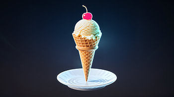 Delicious Ice Cream Cone - Ultra Delight, ice cream cone, ice cream, dessert, cone, cherry HD wallpaper