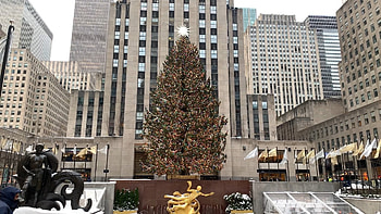 Rockefeller Center, Christmas tree, Festive atmosphere, Holiday spirit HD wallpaper