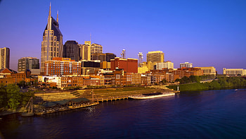 Nashville Skyline, Dominion Payroll, Tennessee cityscape, Urban architecture HD wallpaper