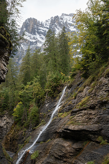 Nature, Trees, Mountains, Rocks, Waterfall HD phone wallpaper